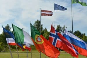 European flags. european union, unesco, union flag, flag bulgaria, bulgaria flag, flag of the unesco