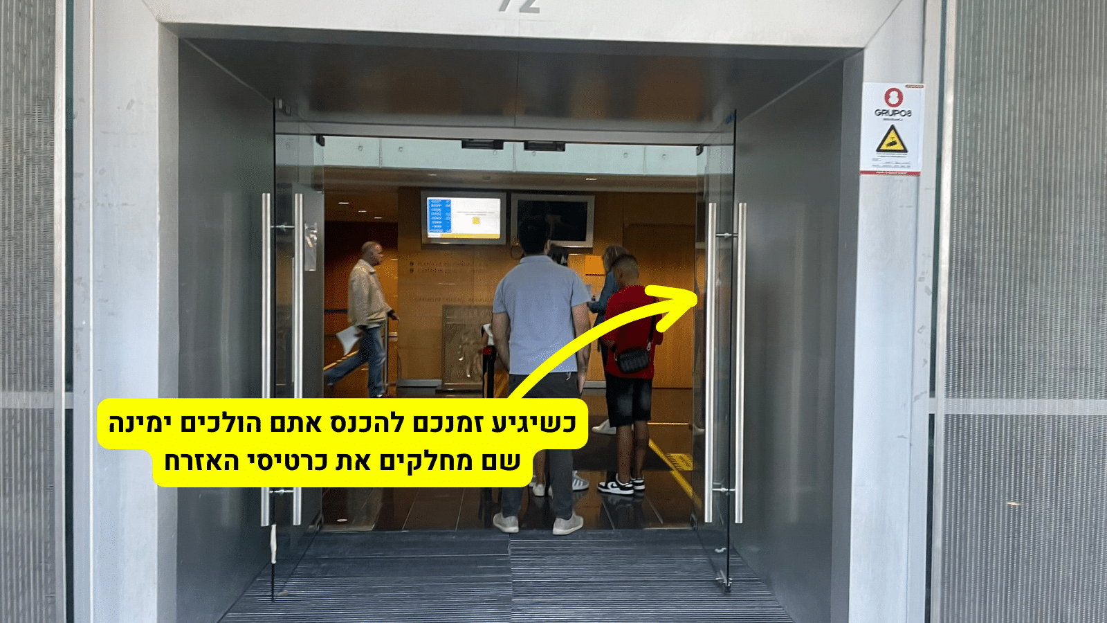 שמגיע תורכם אתם נכנסים ימינה