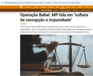 כותרת באתר noticiasaominuto על הפרשה "מסורת של שחיתות ללא ענישה"